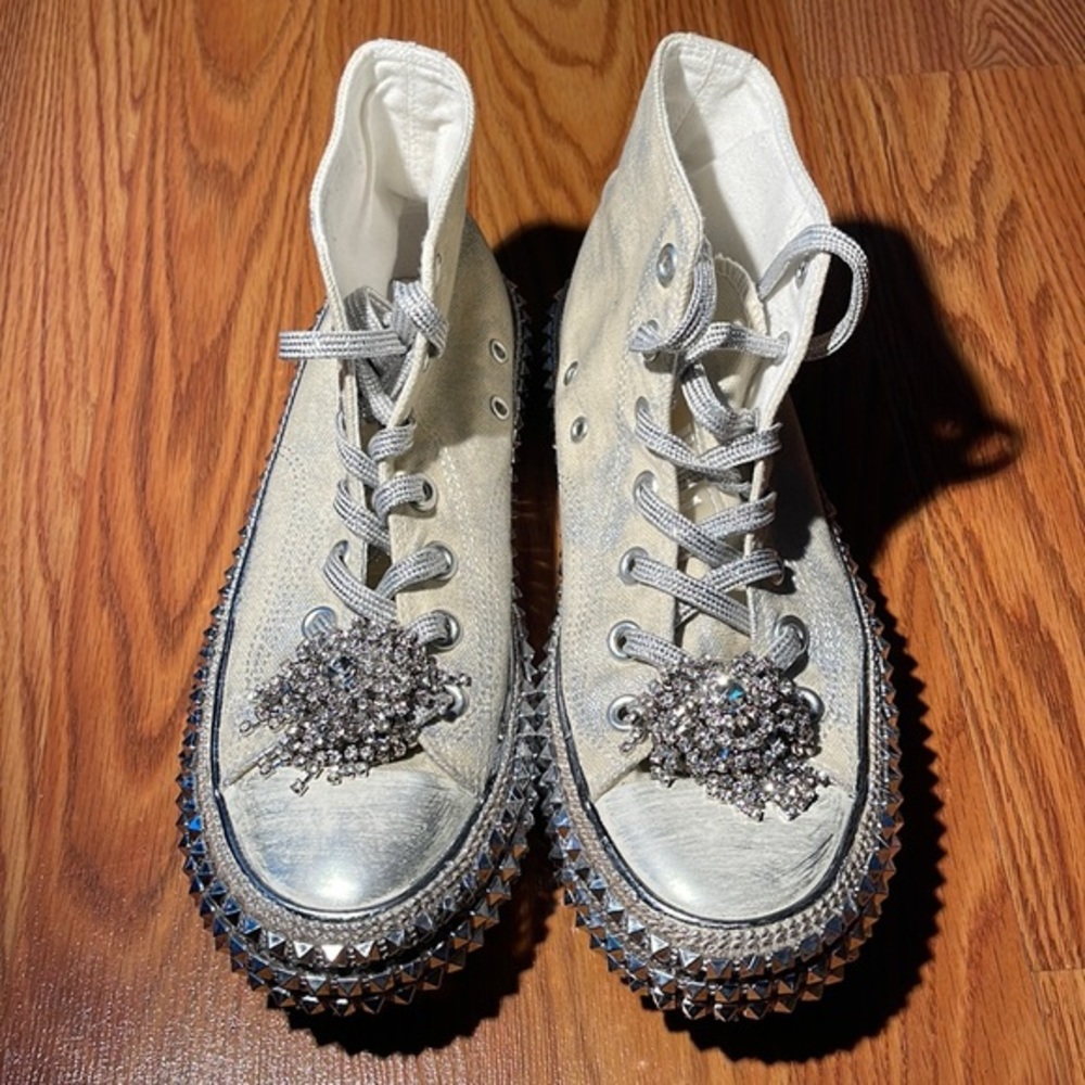 Free People Cruise Studded Hi Top Sneakers. NEW wore once to small